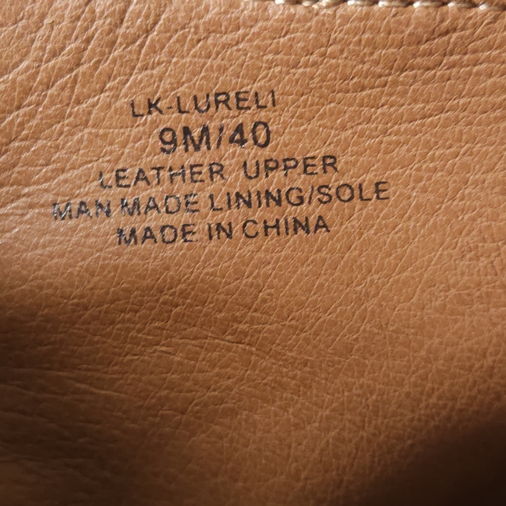 Lucky Brand‎ LK Lureli Suede Peep Toe Wedge Booties Womens 9M Tan Leather Ankle - Picture 7 of 12